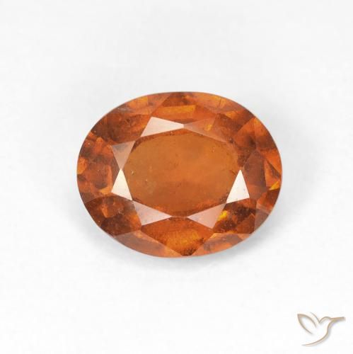 1.89ct 자연스러운 Medium Dark-Orange 헤소나이트 가넷, 타원형, VS
