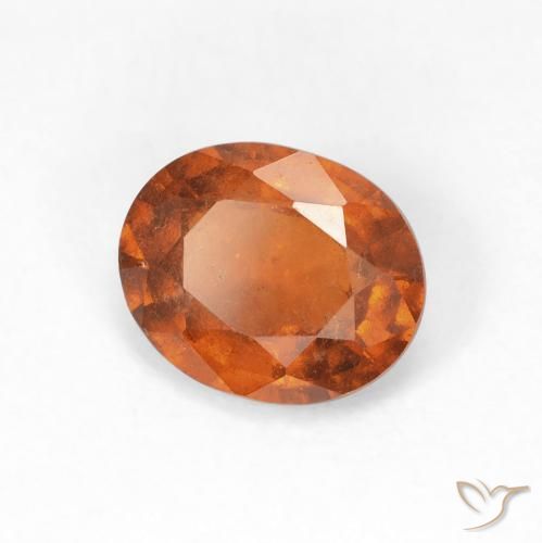 1.89캐럿 천연 Medium Dark-Orange 헤소나이트 가넷, 타원형, VS