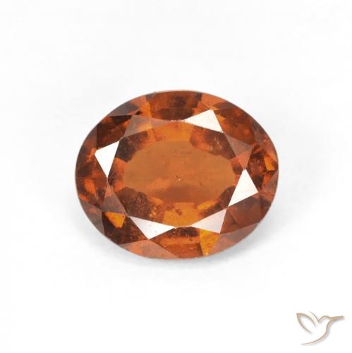 2.03ct 자연스러운 앰버 오렌지 헤소나이트 가넷, 타원형, VS