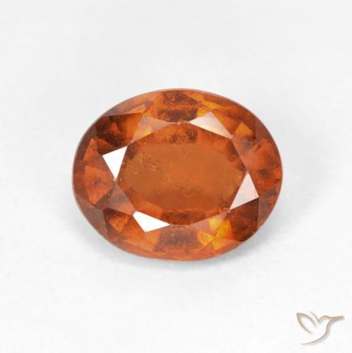 2.39ct 자연스러운 앰버 오렌지 헤소나이트 가넷, 타원형, VS