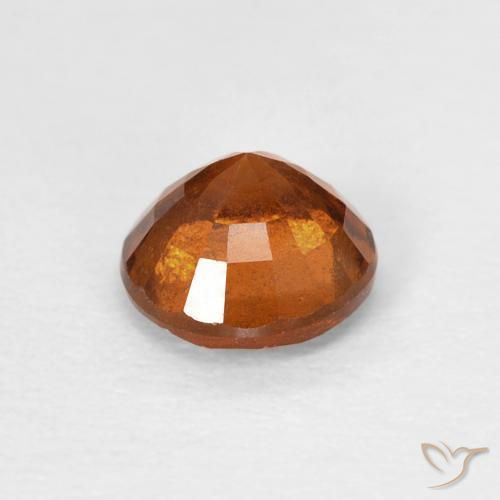 0.85캐럿 천연 Medium Dark-Orange 헤소나이트 가넷, 둥근, VS