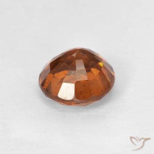 0.85캐럿 천연 Medium Dark-Orange 헤소나이트 가넷, 둥근, VS