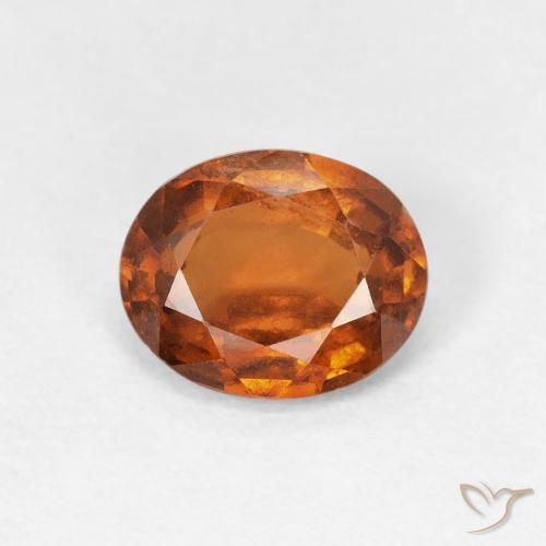 1.48ct 자연스러운 딥 오렌지 헤소나이트 가넷, 타원형, VS