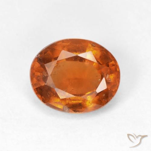 1.88ct 자연스러운 딥 오렌지 헤소나이트 가넷, 타원형, VS