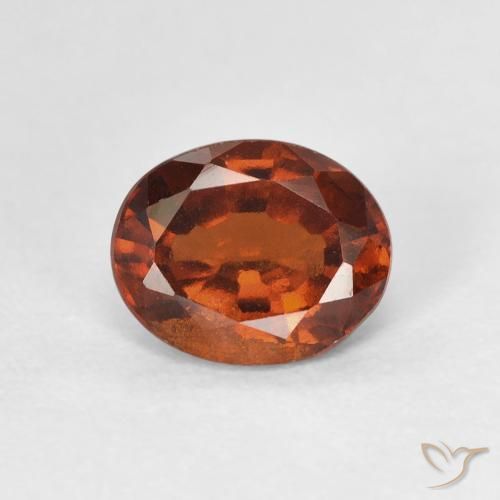 1.64ct 자연스러운 다크 오렌지 헤소나이트 가넷, 타원형, VS