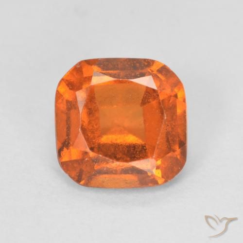 1.27ct 자연스러운 미디엄 오렌지 헤소나이트 가넷, 방석, VVS-VS