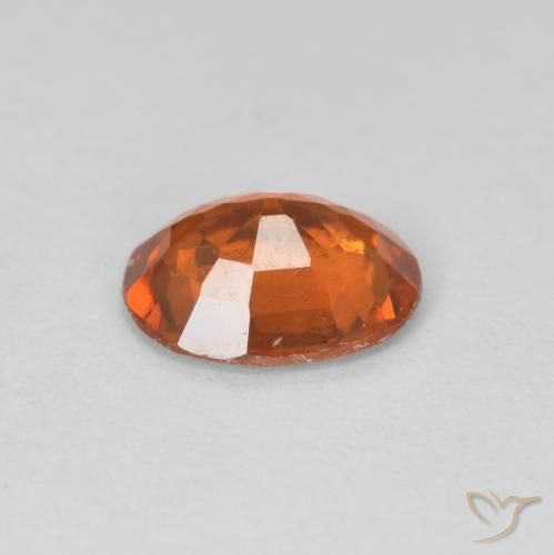 1.08캐럿 천연 Medium Dark-Orange 헤소나이트 가넷, 타원형, VVS-VS