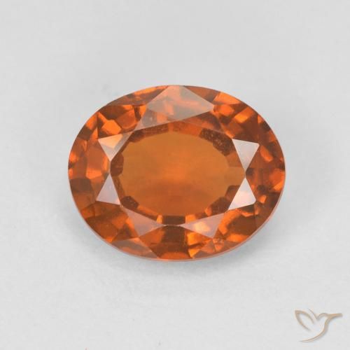1.67ct 자연스러운 Medium Dark-Orange 헤소나이트 가넷, 타원형, VVS-VS