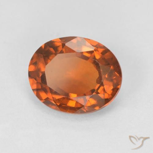 1.67캐럿 천연 Medium Dark-Orange 헤소나이트 가넷, 타원형, VVS-VS