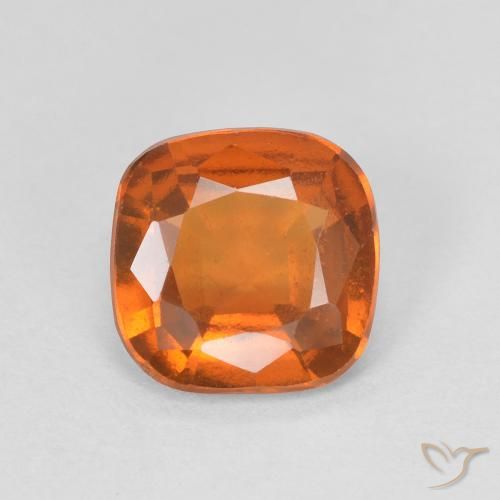 1.57ct 자연스러운 미디엄 오렌지 헤소나이트 가넷, 방석, VVS-VS