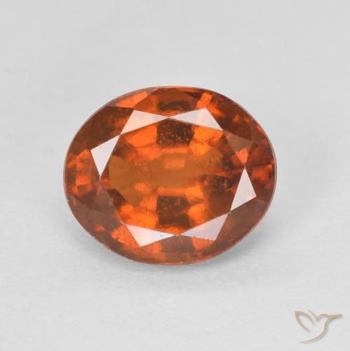 1.91ct 자연스러운 파이어 오렌지 헤소나이트 가넷, 타원형, VVS-VS