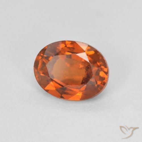 1.22캐럿 천연 Medium Dark-Orange 헤소나이트 가넷, 타원형, VVS-VS
