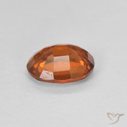 1.22캐럿 천연 Medium Dark-Orange 헤소나이트 가넷, 타원형, VVS-VS