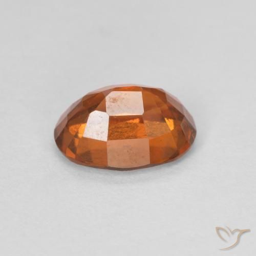1.27캐럿 천연 Medium Dark-Orange 헤소나이트 가넷, 타원형, VVS-VS