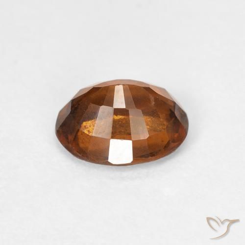 0.98캐럿 천연 Medium Dark-Orange 헤소나이트 가넷, 타원형, VVS-VS