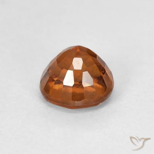0.90캐럿 천연 Medium Dark-Orange 헤소나이트 가넷, 둥근, VVS-VS