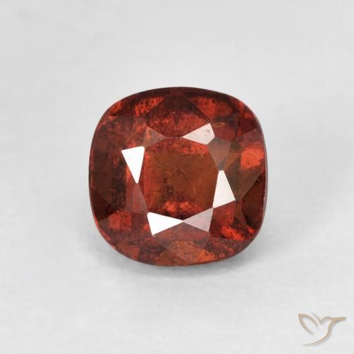 1.58ct 자연스러운 다크 오렌지 헤소나이트 가넷, 방석, VS
