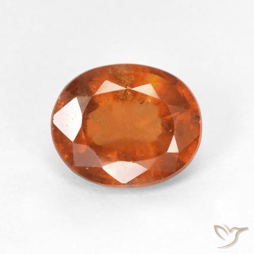 1.75ct 자연스러운 미디엄 오렌지 헤소나이트 가넷, 타원형, VS