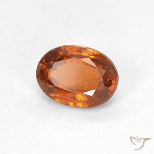 0.83캐럿 천연 Medium Dark-Orange 헤소나이트 가넷, 타원형, VS