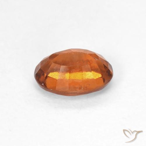 0.83캐럿 천연 Medium Dark-Orange 헤소나이트 가넷, 타원형, VS