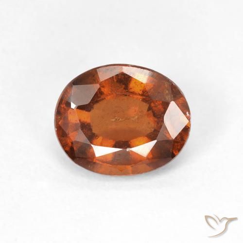 1.50ct 자연스러운 딥 오렌지 헤소나이트 가넷, 타원형, VS