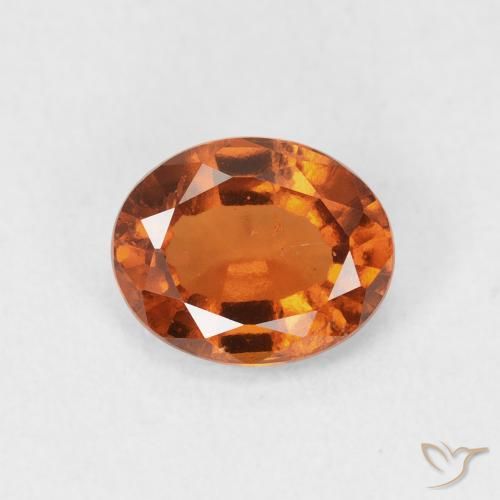 1.28ct 자연스러운 딥 오렌지 헤소나이트 가넷, 타원형, VS