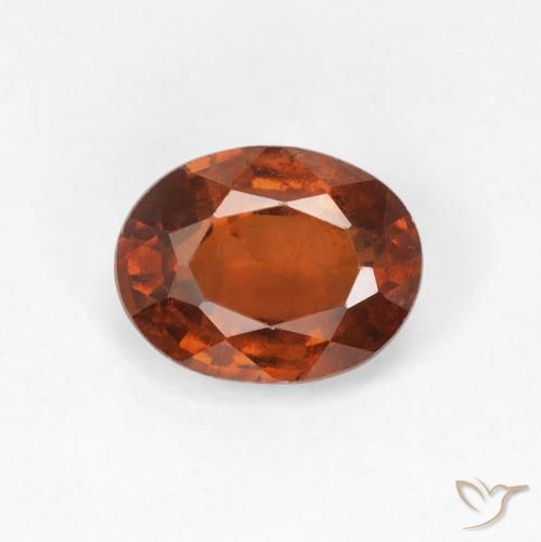 1.81ct 자연스러운 다크 오렌지 헤소나이트 가넷, 타원형, VS