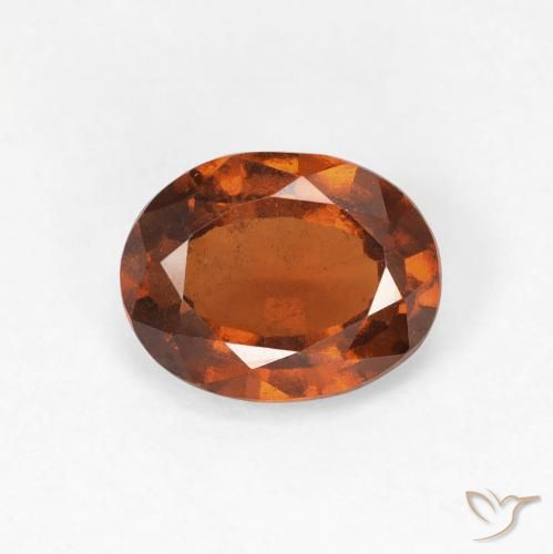 1.41ct 자연스러운 앰버 오렌지 헤소나이트 가넷, 타원형, VS