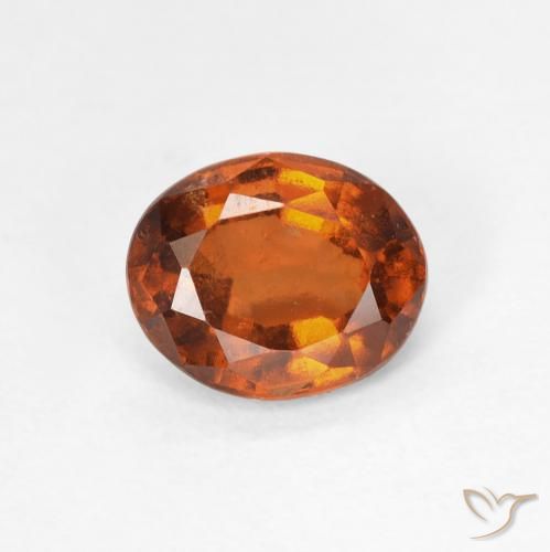 1.34ct 자연스러운 딥 오렌지 헤소나이트 가넷, 타원형, VS