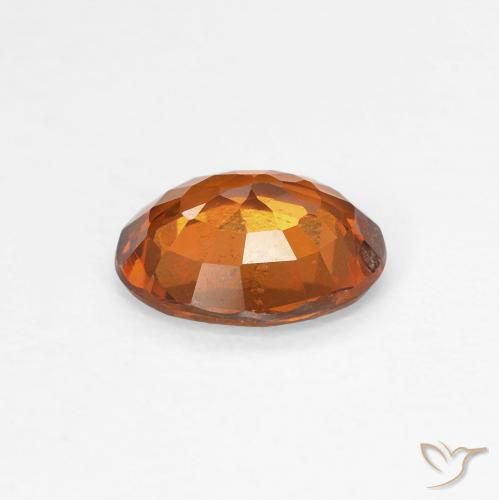 1.18캐럿 천연 Medium Dark-Orange 헤소나이트 가넷, 타원형, VS