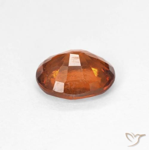 1.29캐럿 천연 Medium Dark-Orange 헤소나이트 가넷, 타원형, VS