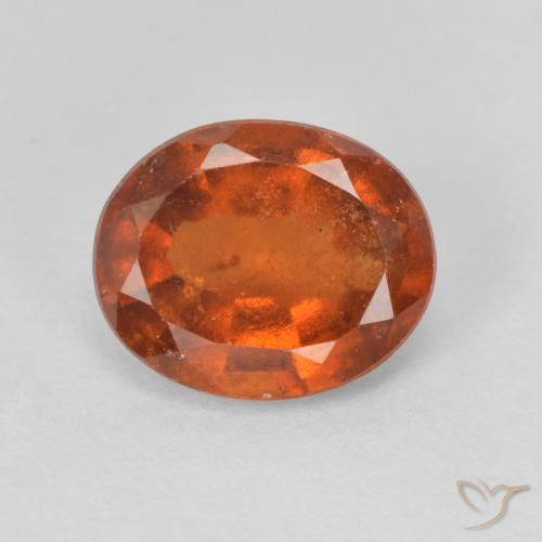 1.98ct 자연스러운 딥 오렌지 헤소나이트 가넷, 타원형, VS