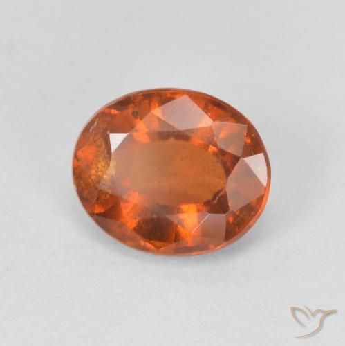 1.73캐럿 천연 Medium Dark-Orange 헤소나이트 가넷, 타원형, VS