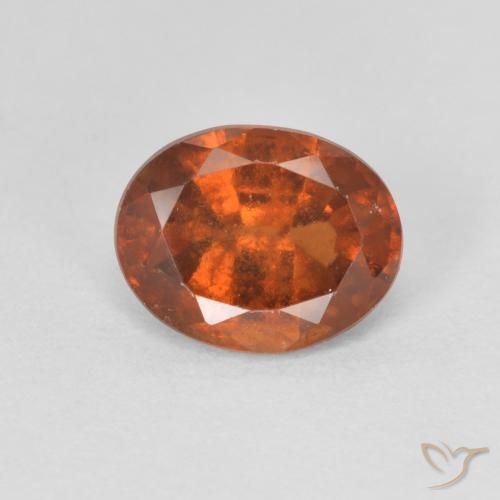 1.53ct 자연스러운 딥 오렌지 헤소나이트 가넷, 타원형, VS