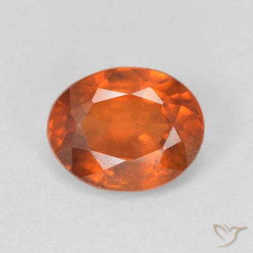 1.93ct 자연스러운 딥 오렌지 헤소나이트 가넷, 타원형, VS