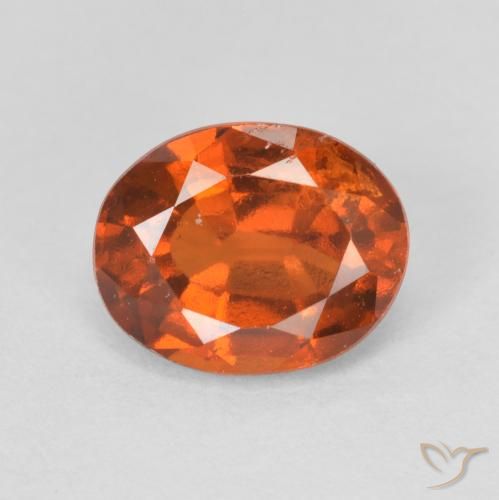 2.06ct 자연스러운 Medium Dark-Orange 헤소나이트 가넷, 타원형, VS