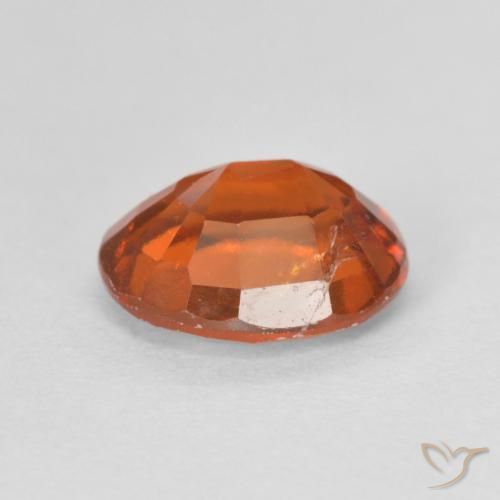 2.06캐럿 천연 Medium Dark-Orange 헤소나이트 가넷, 타원형, VS