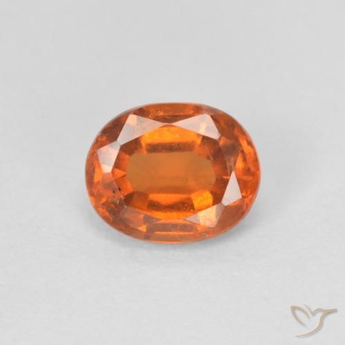 1.14ct 자연스러운 미디엄 오렌지 헤소나이트 가넷, 타원형, VS