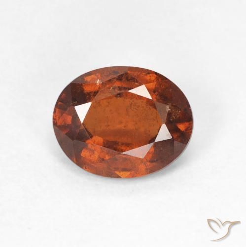 1.45ct 자연스러운 앰버 오렌지 헤소나이트 가넷, 타원형, VS