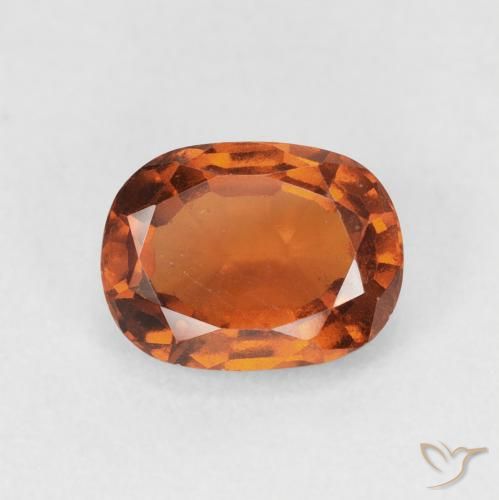 1.83ct 자연스러운 붉은 오렌지 헤소나이트 가넷, 방석, VS-SI