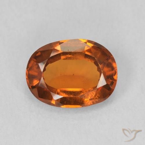 1.15ct 자연스러운 파이어 오렌지 헤소나이트 가넷, 타원형, VS