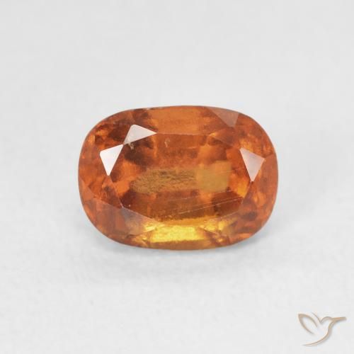 1.43ct 자연스러운 딥 오렌지 헤소나이트 가넷, 방석, VS
