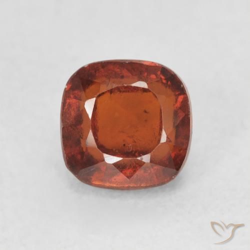 0.94ct 자연스러운 붉은 오렌지 헤소나이트 가넷, 방석, VS