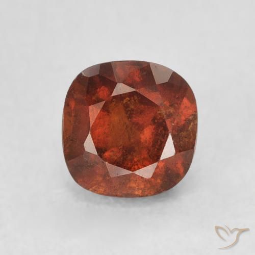0.99ct 자연스러운 붉은 오렌지 헤소나이트 가넷, 방석, VS
