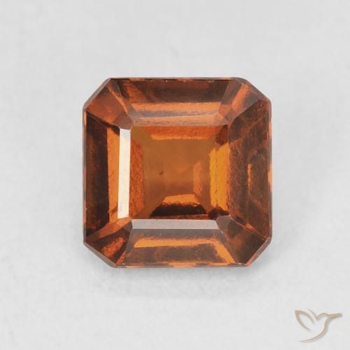 1.77ct 자연스러운 딥 오렌지 헤소나이트 가넷, 에메랄드 컷, VVS