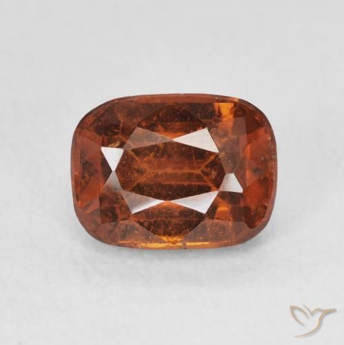 2.18ct 자연스러운 파이어 오렌지 헤소나이트 가넷, 방석, VS-SI