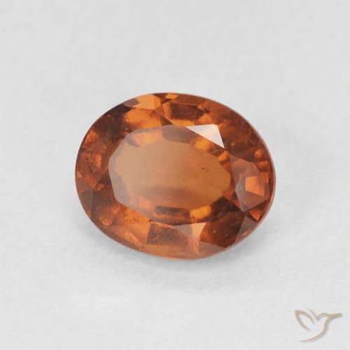 1.77캐럿 천연 Medium Dark-Orange 헤소나이트 가넷, 타원형, VS