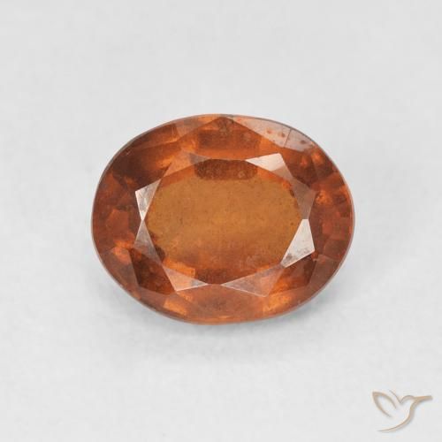 1.90ct 자연스러운 딥 오렌지 헤소나이트 가넷, 타원형, VS