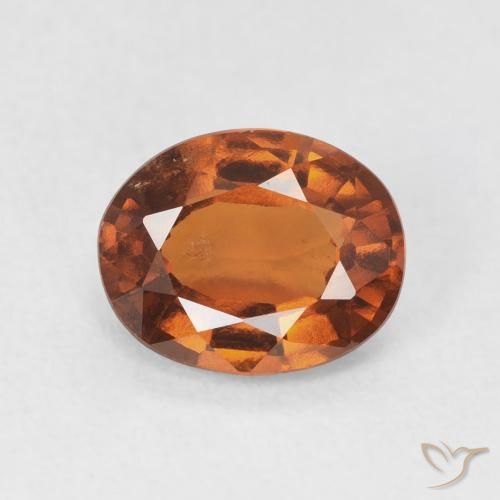 1.83ct 자연스러운 딥 오렌지 헤소나이트 가넷, 타원형, VS