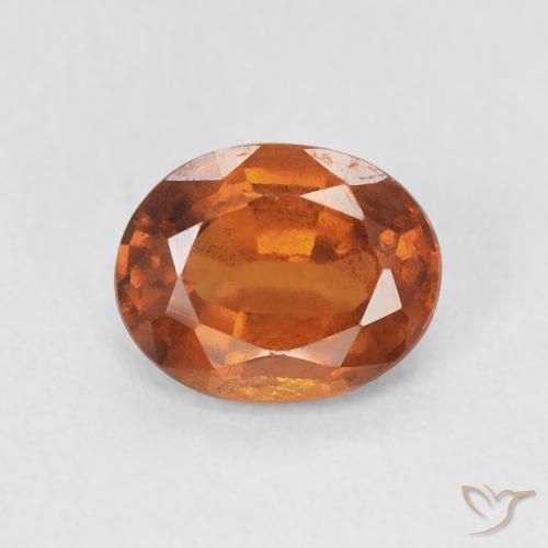1.83ct 자연스러운 Medium Dark-Orange 헤소나이트 가넷, 타원형, VS